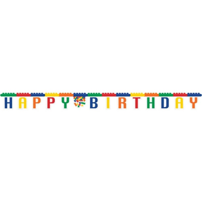 Block Party Happy Birthday Banner