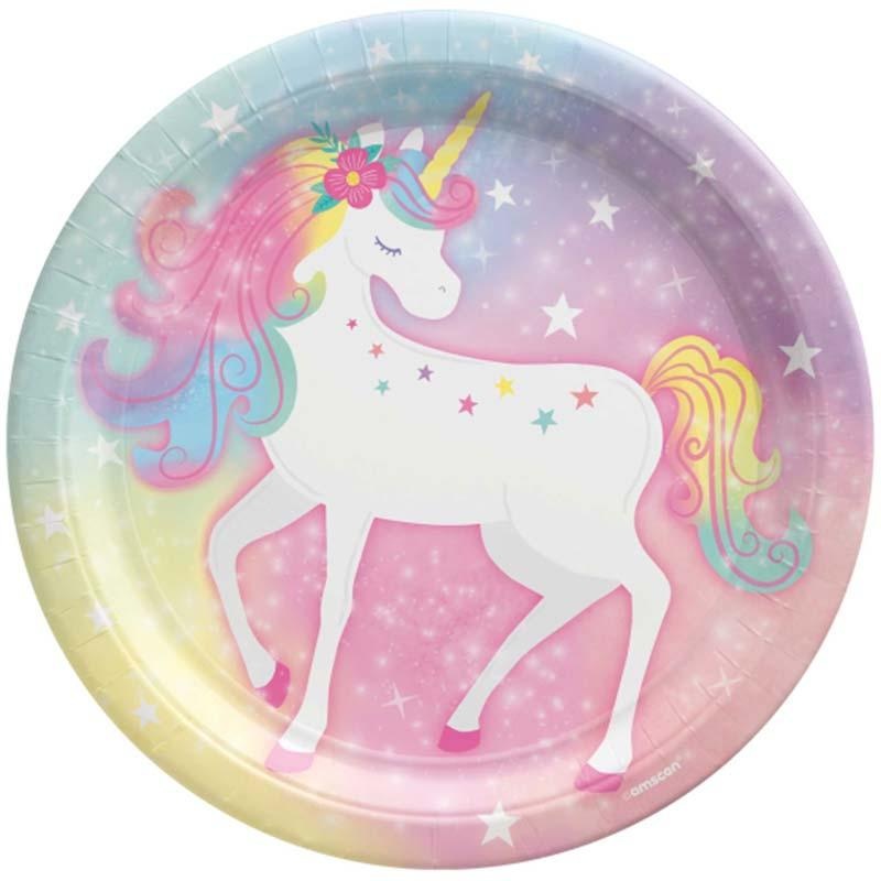 Enchanted Unicorn Large Plates 8pk