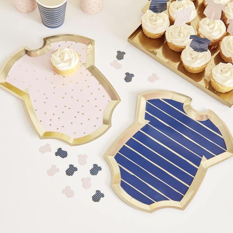 Gender Reveal Onesie Plates 8pk