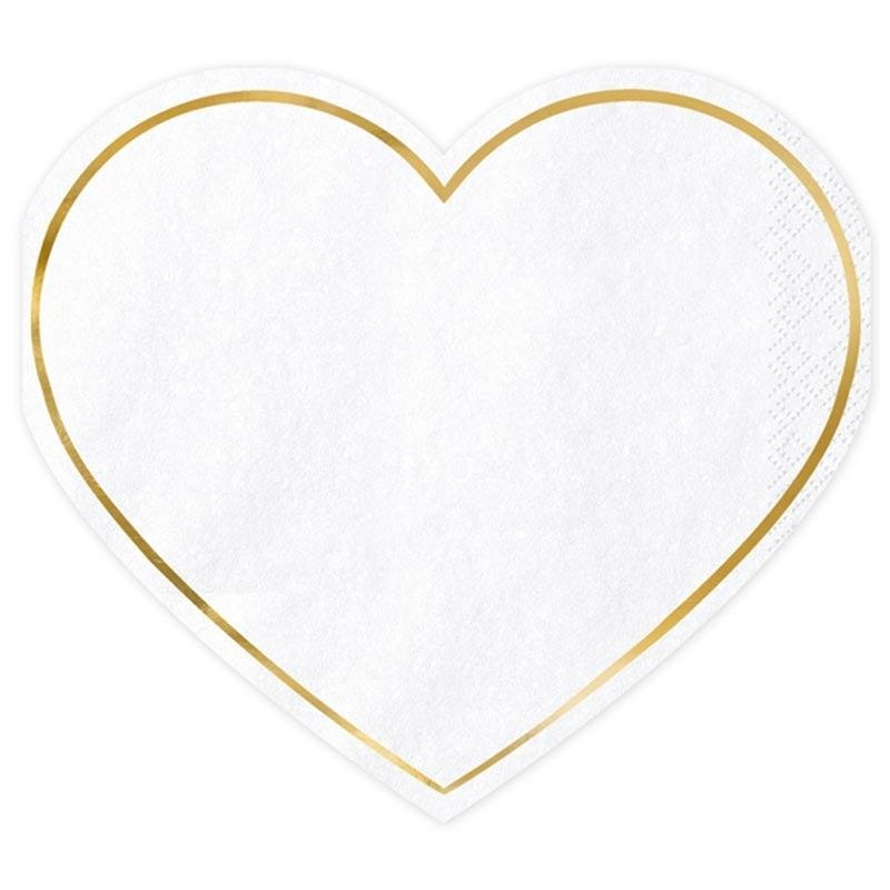 Heart Shaped Napkins 20pk