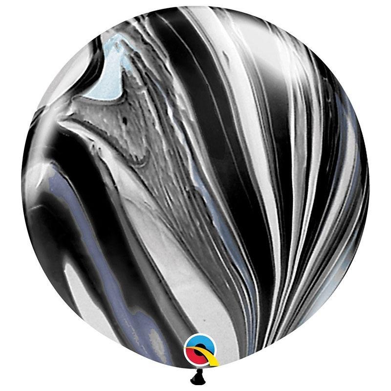 Large 75cm Black & White SuperAgate Balloons