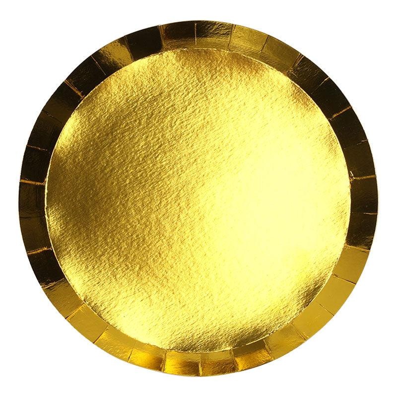 Metallic Gold Large Plates 10pk