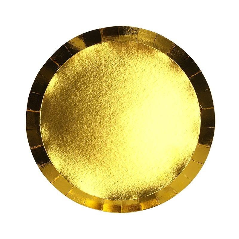 Metallic Gold Plates 10pk