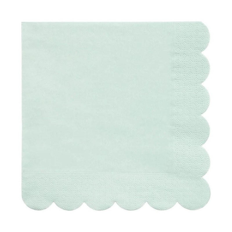 Mint Sorbet Scalloped Napkins 20pk