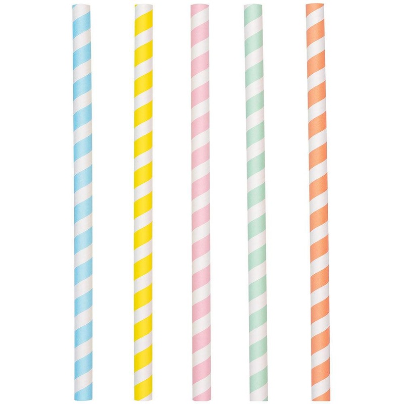 Pastel Milkshake Straws 10pk