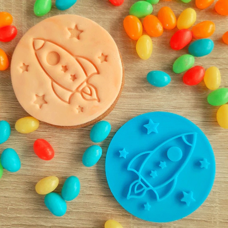 Space Rocket Fondant Stamp