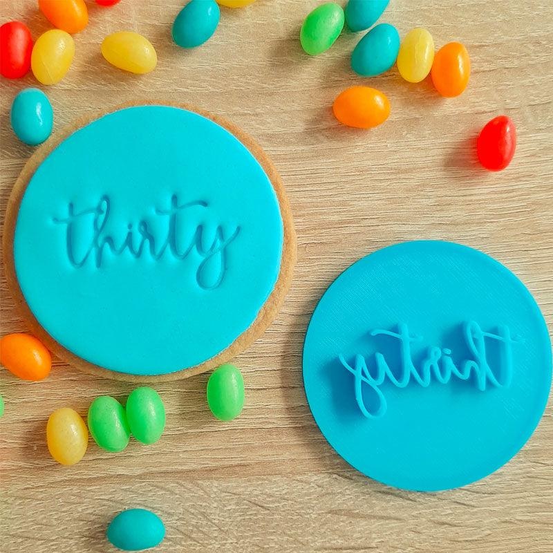 Thirty Fondant Stamp