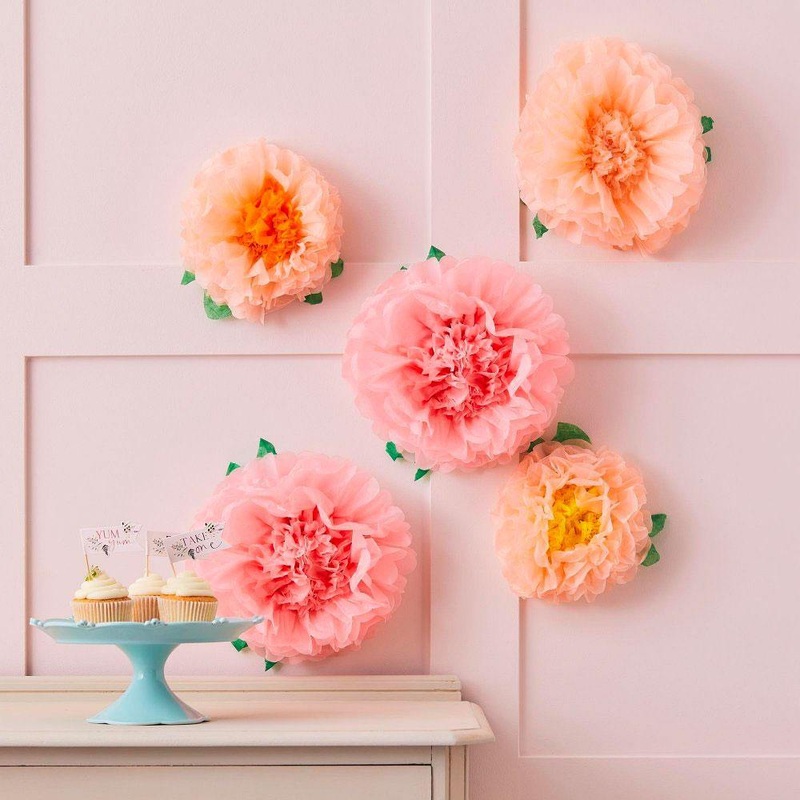 Tissue Paper Flower Decorations