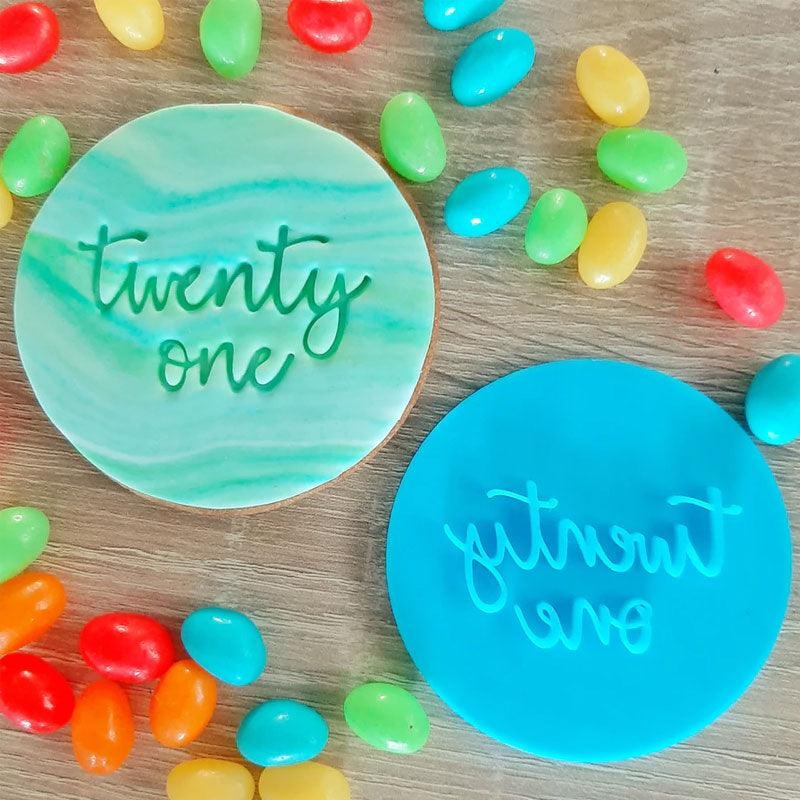 Twenty One Fondant Stamp