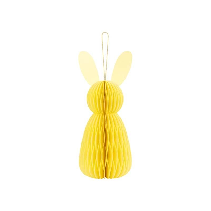 Yellow Bunny Honeycomb Decoration
