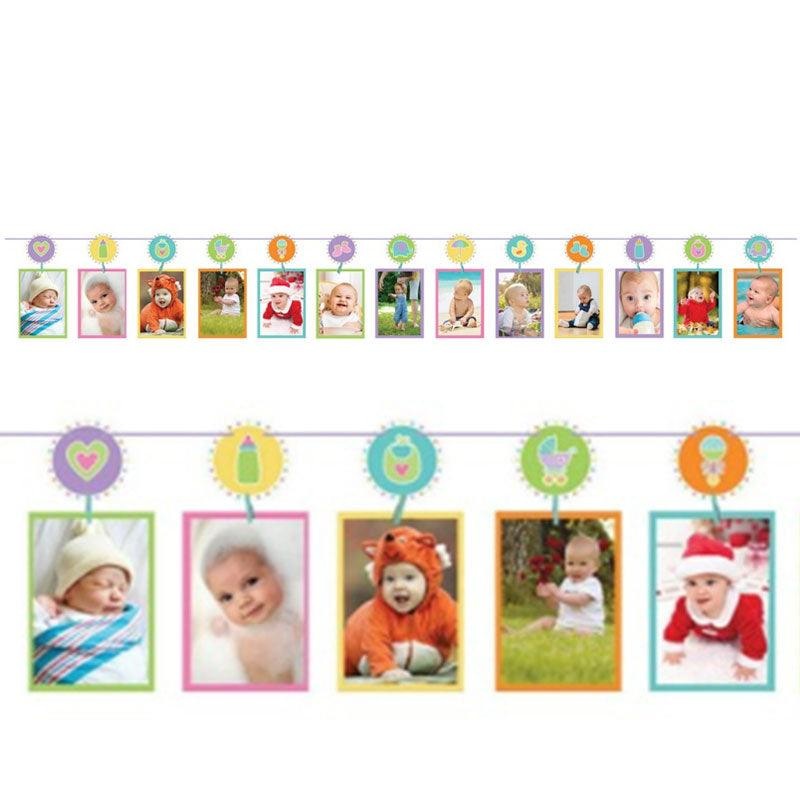 Baby Shower Photo Line Game with Pegs