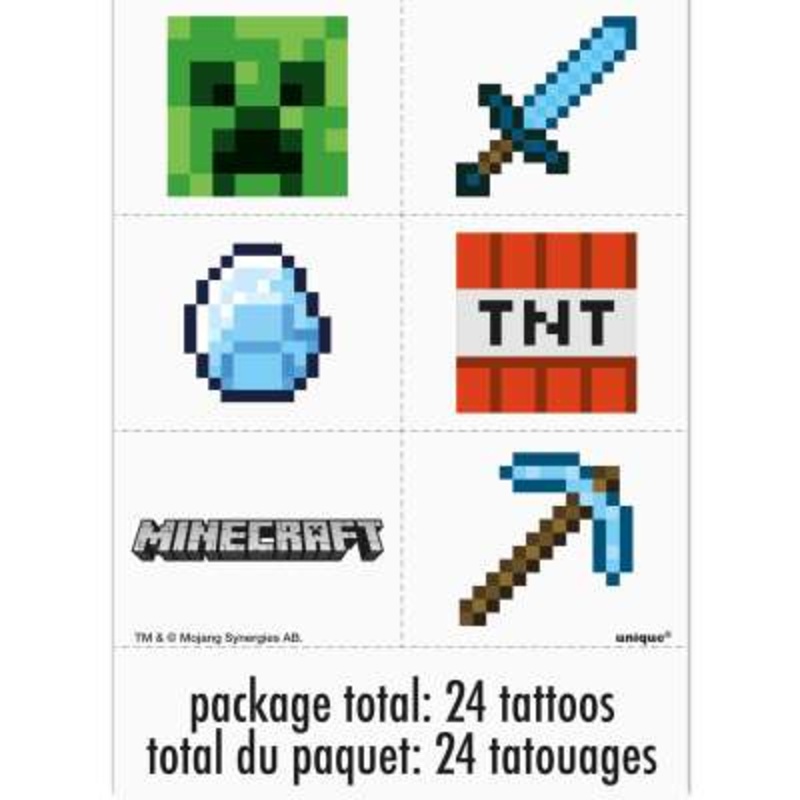 Minecraft Tattoo Sheets