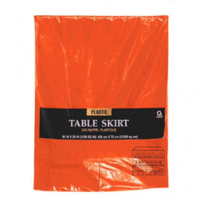 Orange Table Skirt