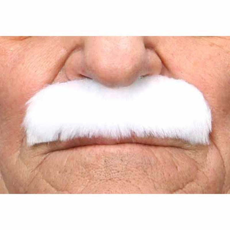 White Fuzzy Moustache