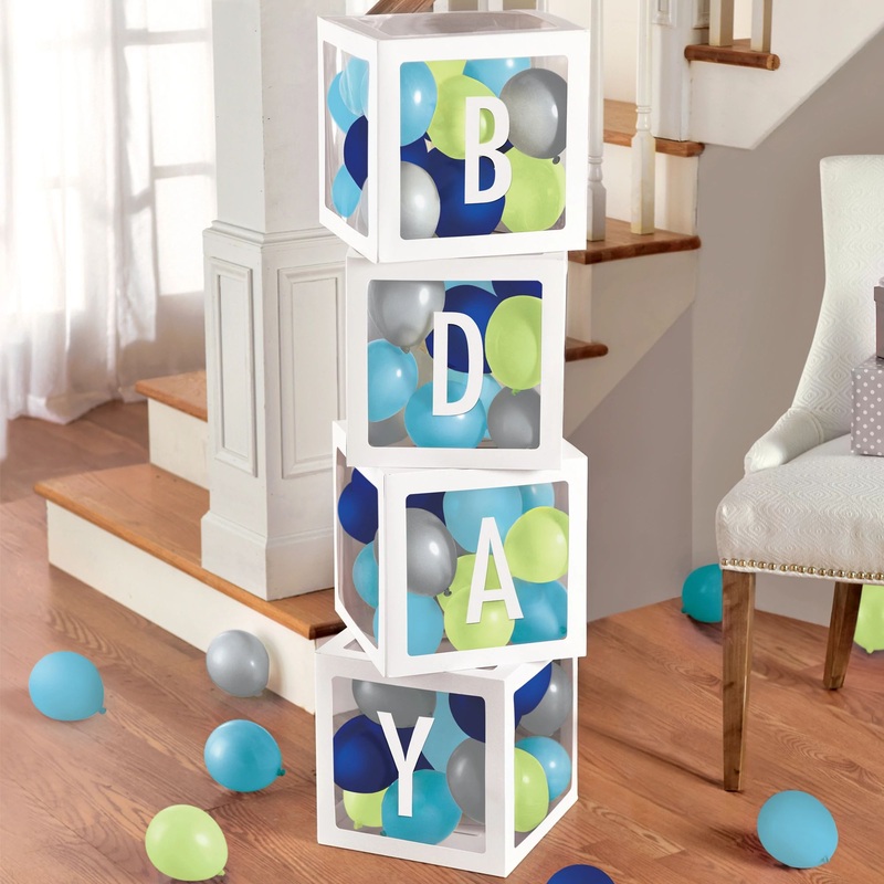 Birthday Balloon Boxes - 3ct
