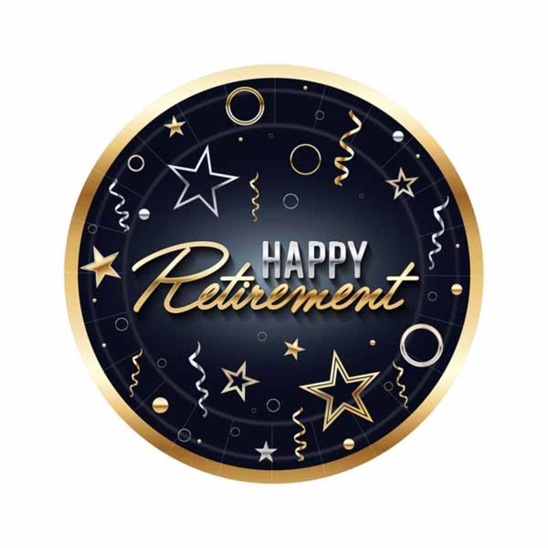 Happy Retirement Dessert Plates