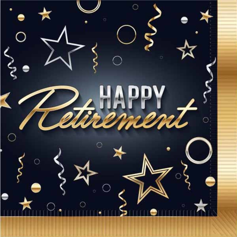 Happy Retirement Luncheon Plates