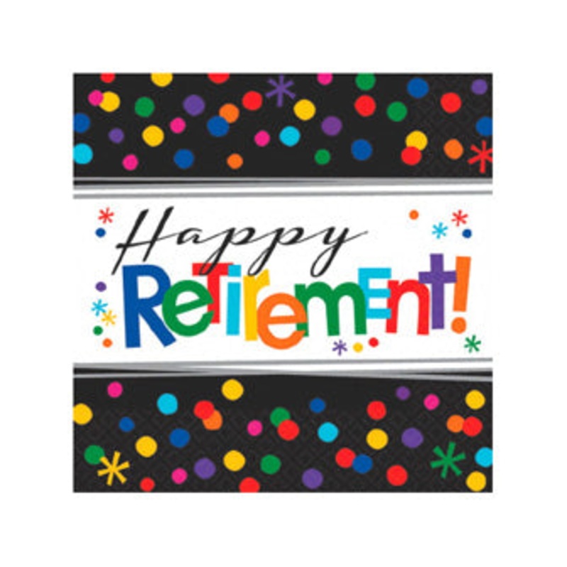 Officially Retired  Beverage Napkins