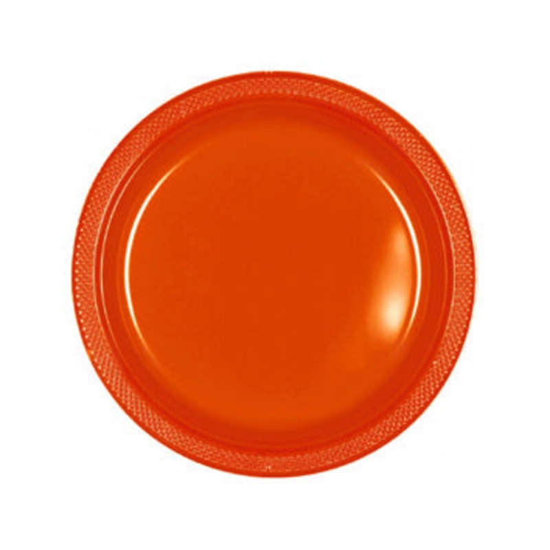 Orange Plastic Dessert Plates