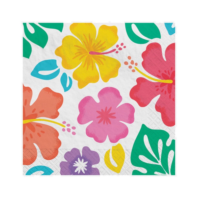 Summer Hibiscus Beverage Napkins