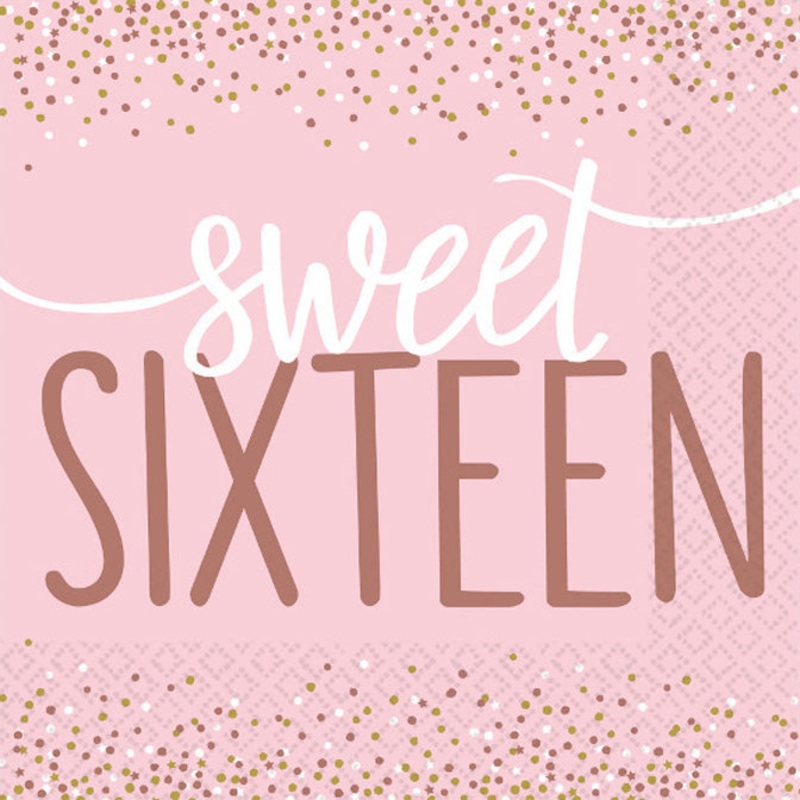 Sweet Sixteen Luncheon Napkins