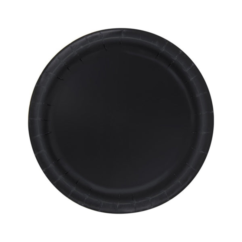 Black Paper Dessert Plates - 8ct