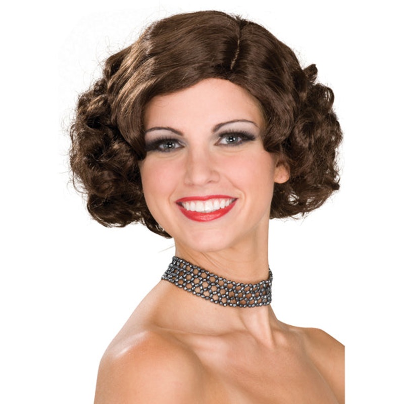 Brown Flapper Wig