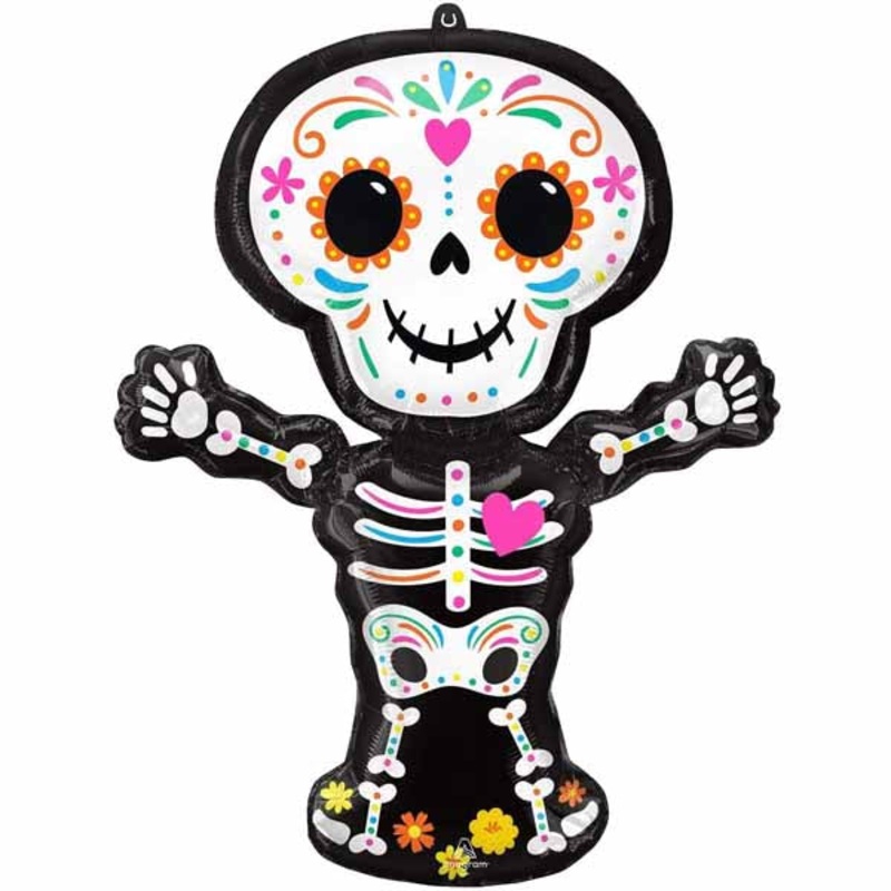 Day of the Dead Skeleton 34" Foil Balloon