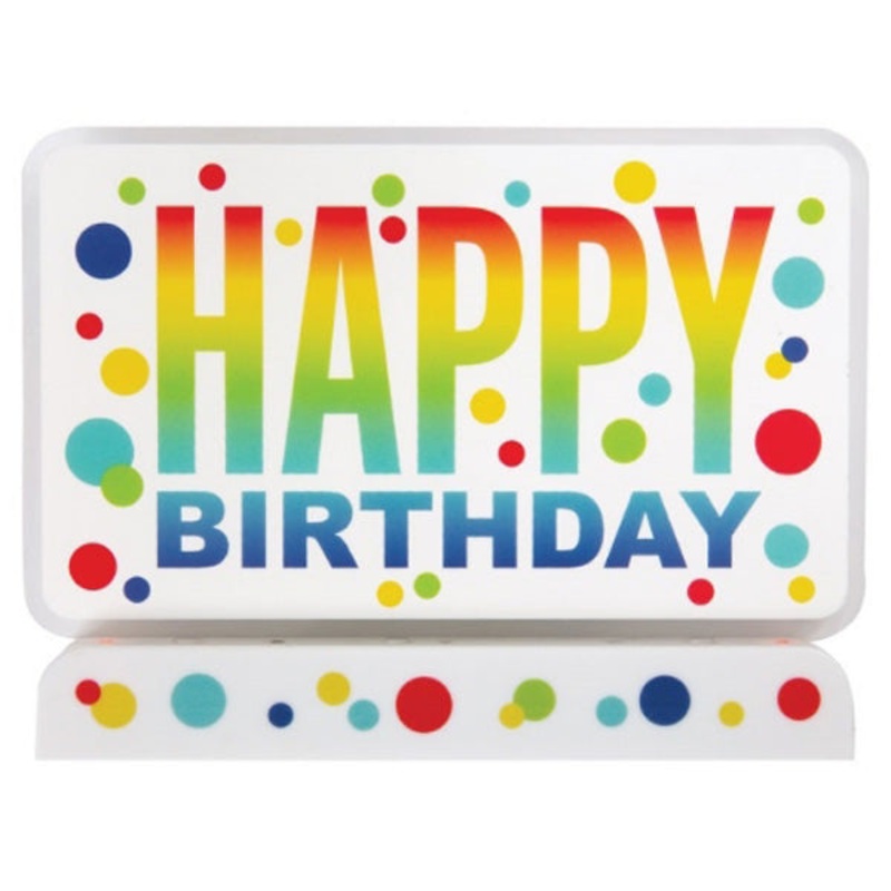 Flashing Birthday Cake Topper