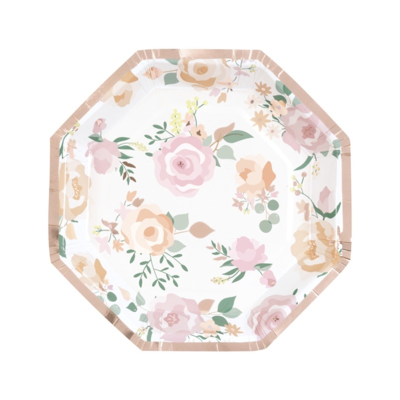 Pink Blooms Dessert Plates
