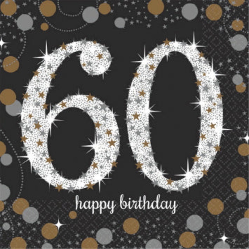 Sparkling Celebration 60th Luncheon Napkins