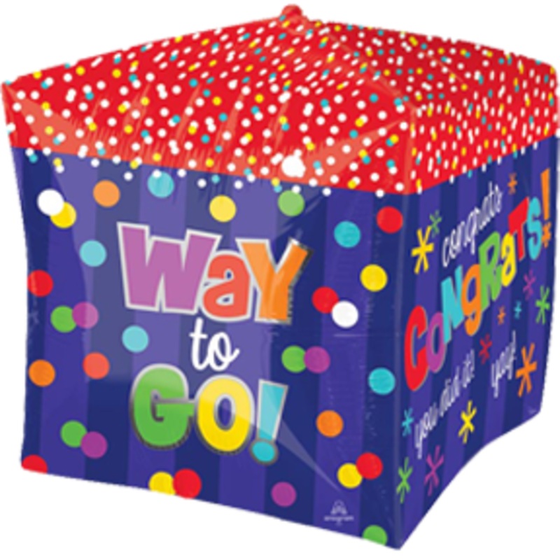 Way to Go Cube Foil Balloon