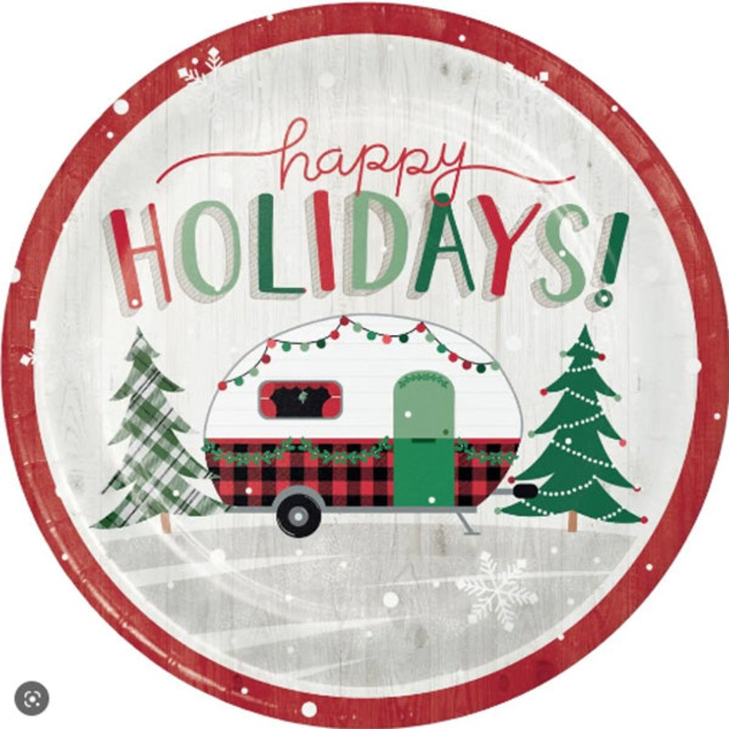 Christmas Camper Dinner Plates