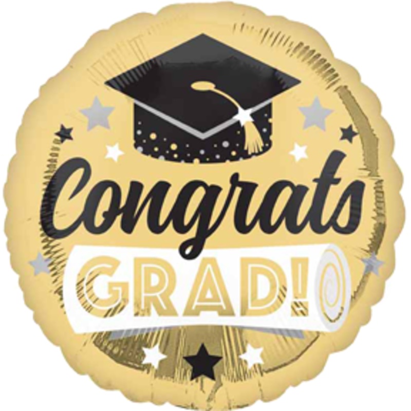Gold Grad 18" Foil Balloon