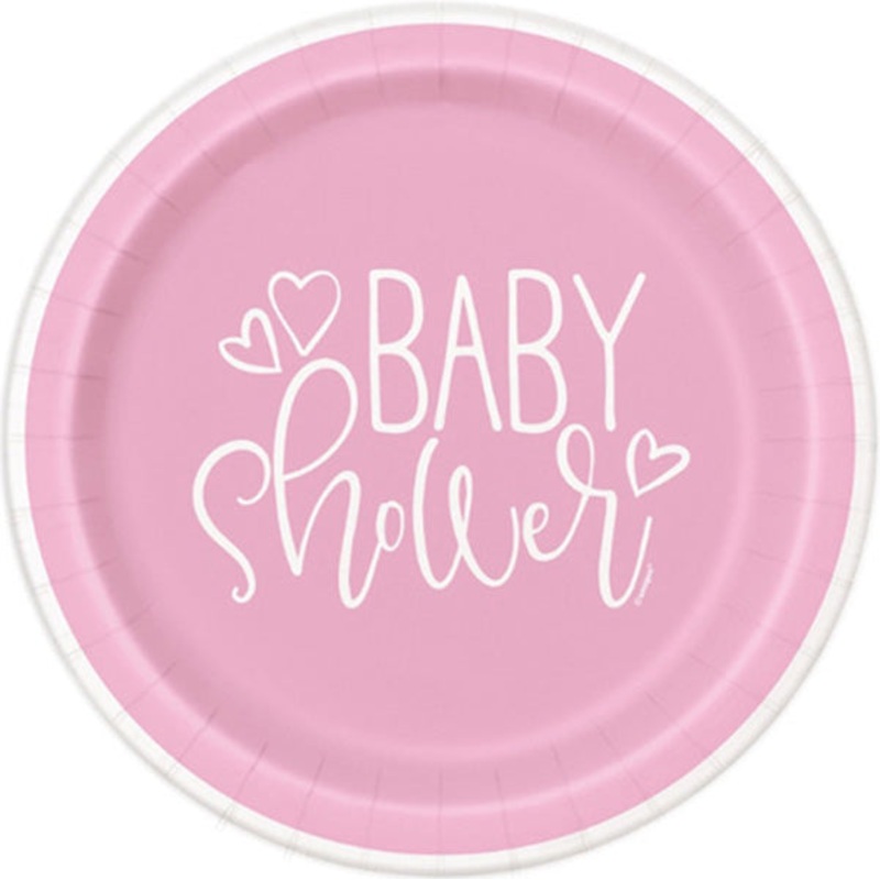 Pink Hearts Dinner Plates