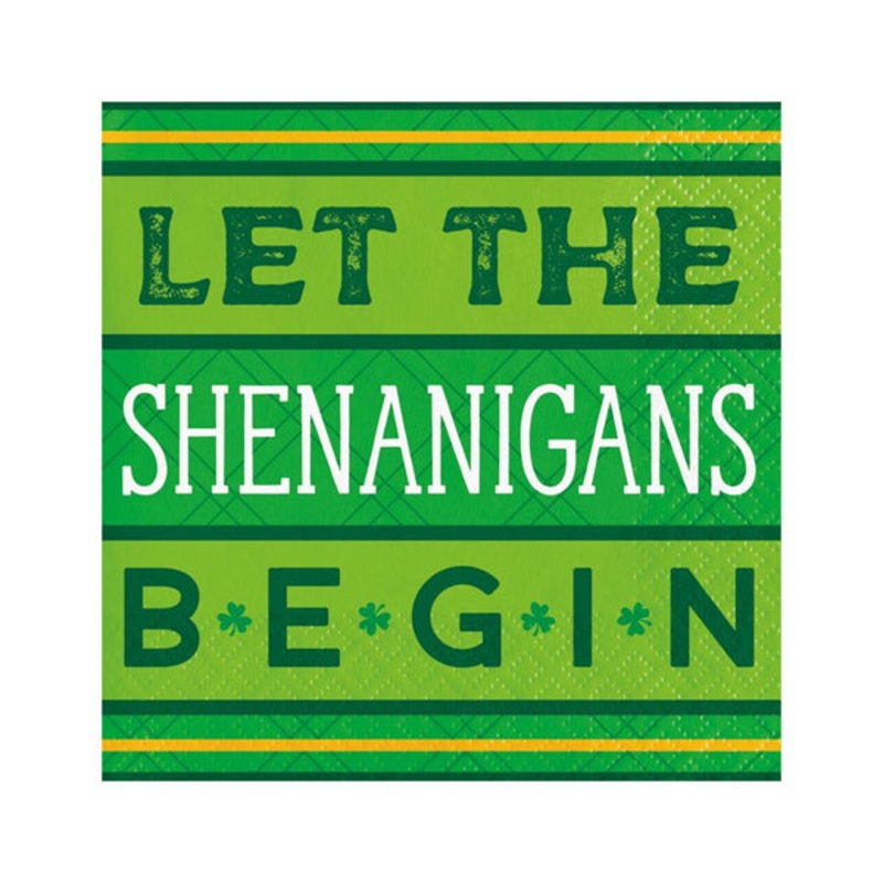 St Pats Shenanigans Beverage Napkins