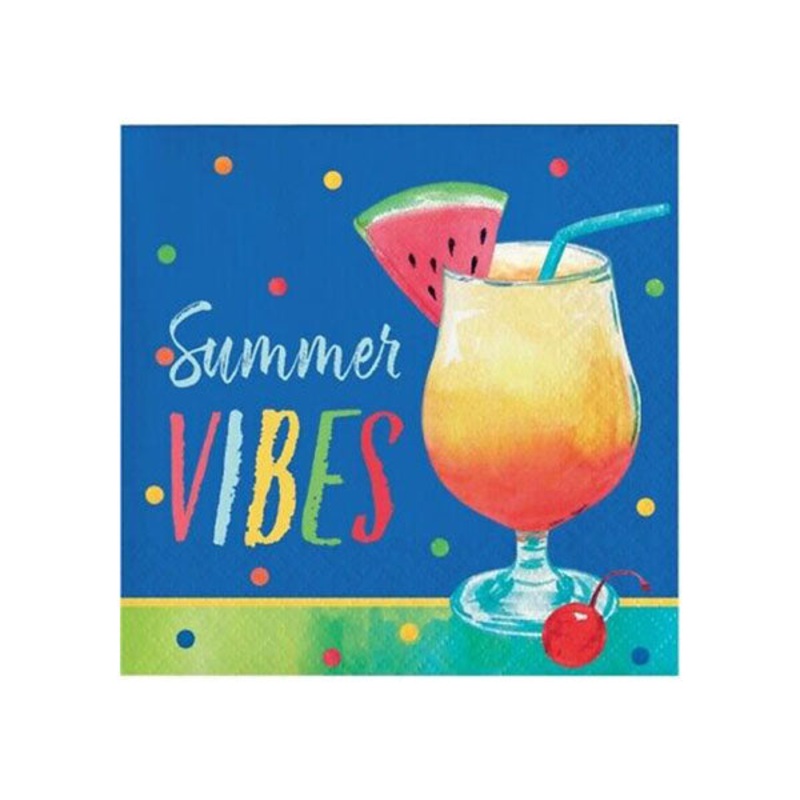Summer Vibes Cocktail Beverage Napkins