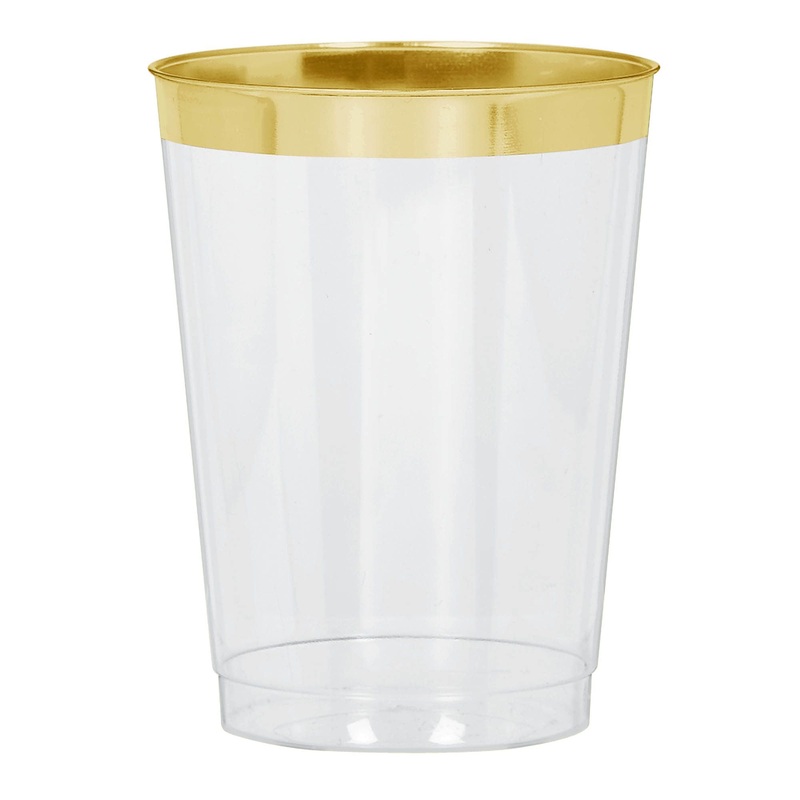 10oz Gold Trim Tumblers - 20ct