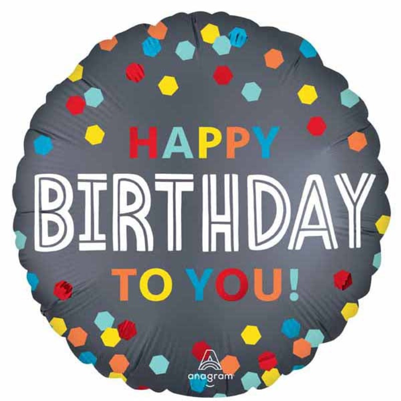 Chrome Birthday 18" Foil Balloon