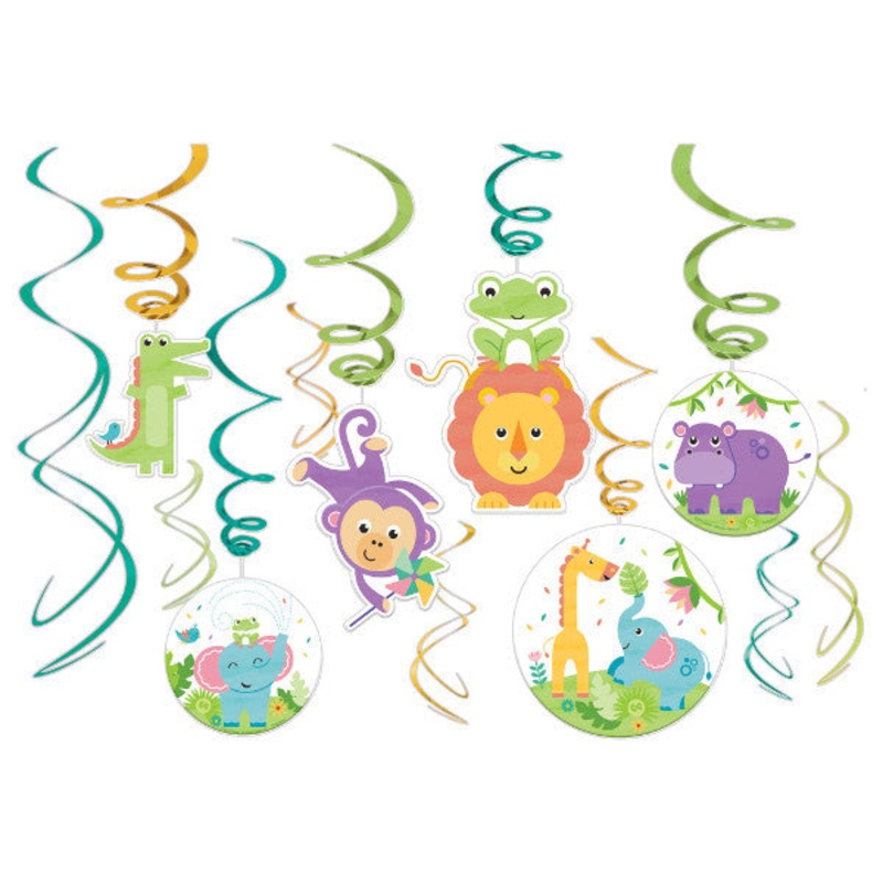 Hello Baby Hanging Swirls