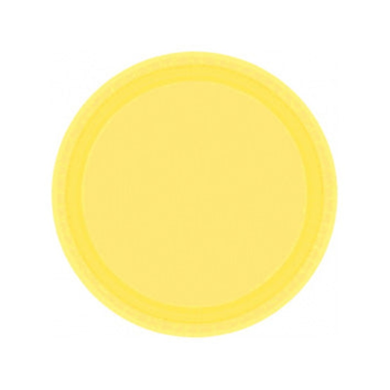 Light Yellow Paper Dessert Plates