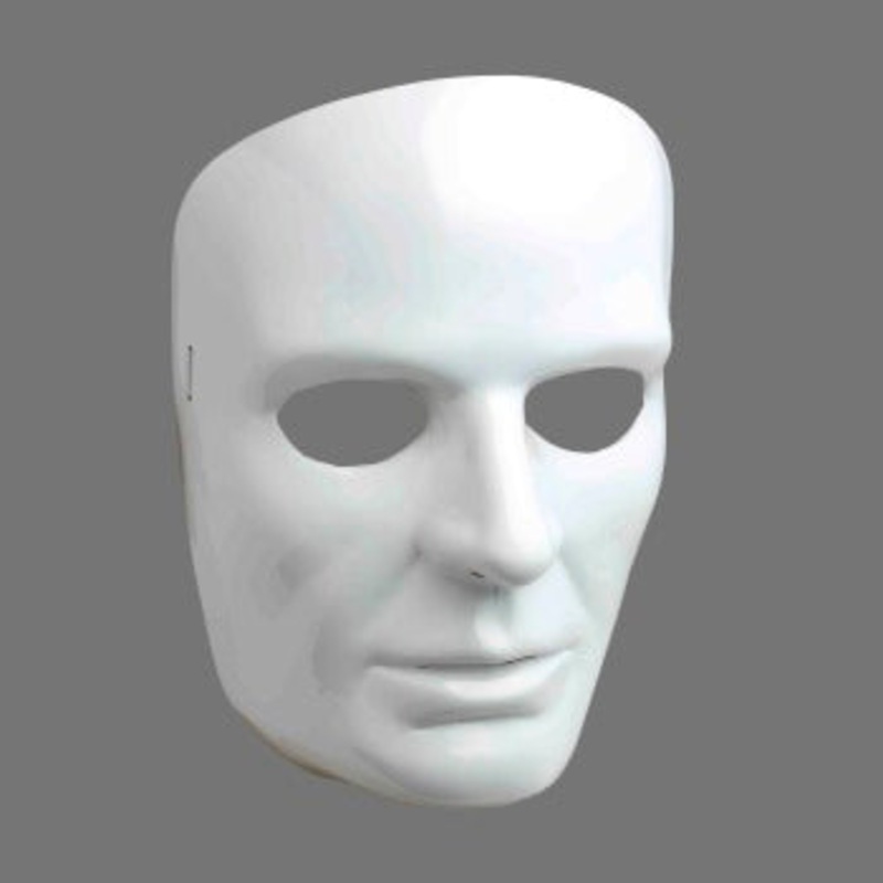 Mens White Face Mask