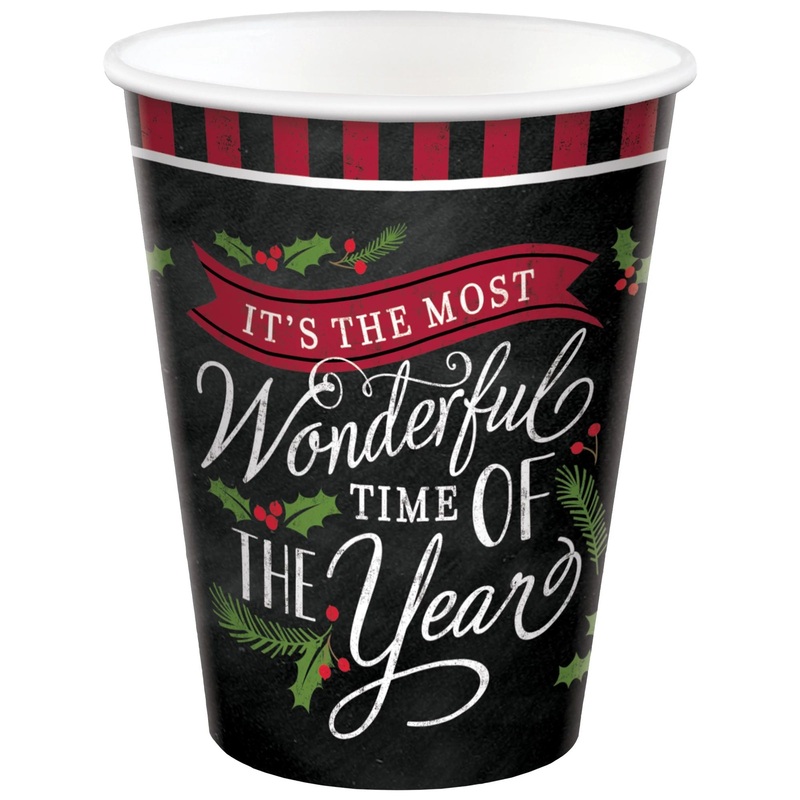 Most Wonderful Time 9oz Cups - 18ct