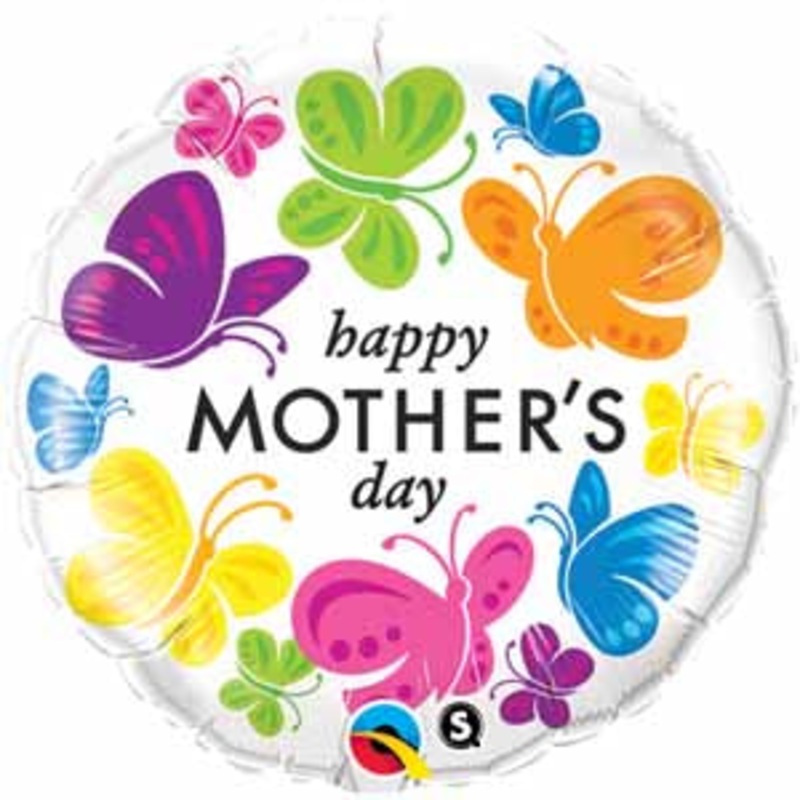 Mothers Day Butterflies 18" Foil Balloon