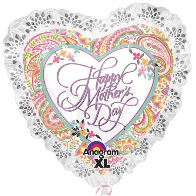 Mothers Day Heart 28" Foil Balloon