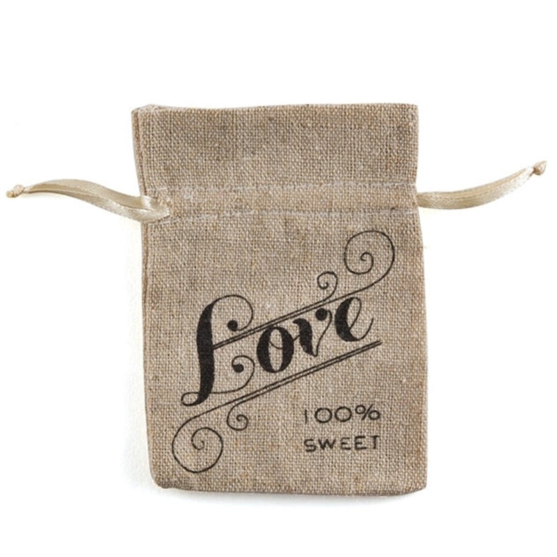 Mini Burlap Favour Pouches