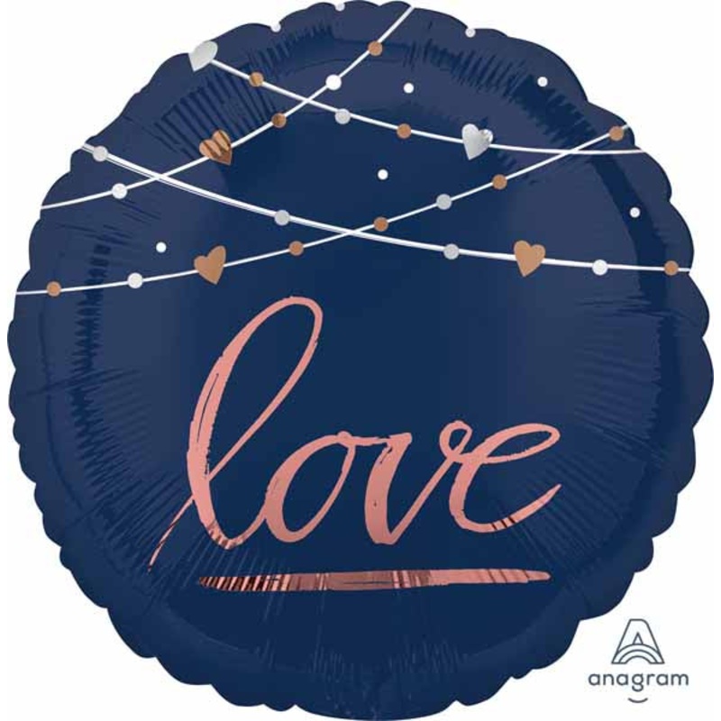 Navy Wedding 18" Foil Balloon