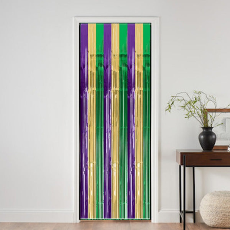 Purple, Gold and Green Door Curtain