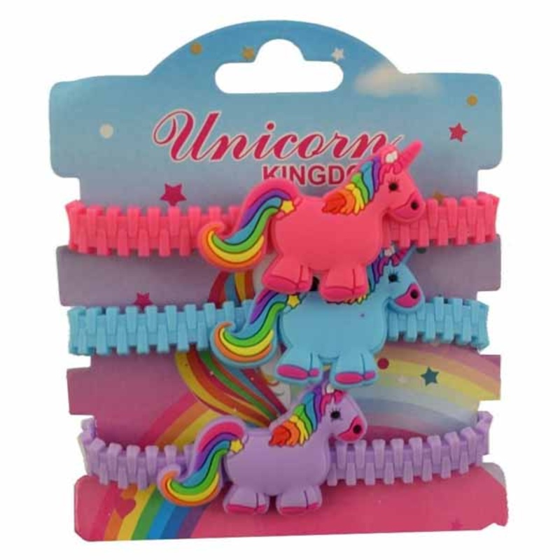 Unicorn Rubber Bracelets - 3ct