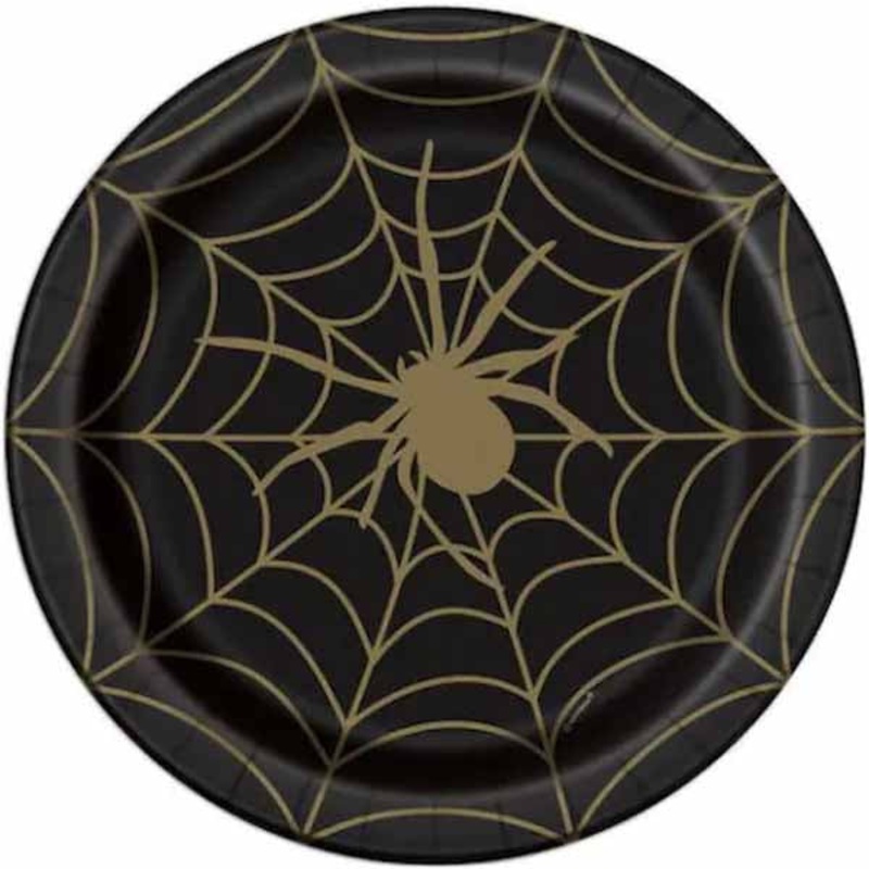 Black & Gold Halloween Dinner Plates